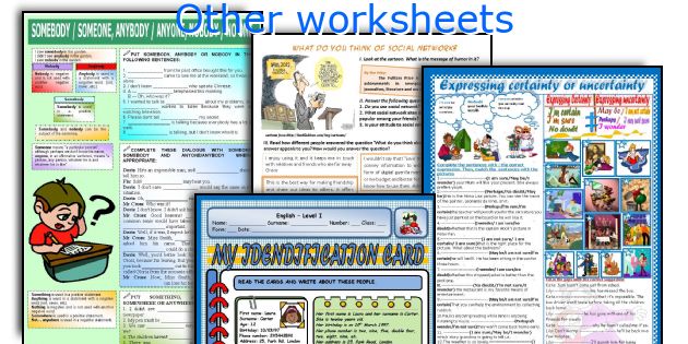 Other worksheets
