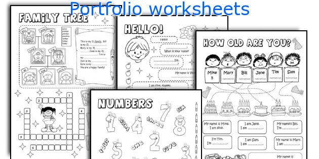 Portfolio worksheets
