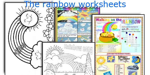 The rainbow worksheets