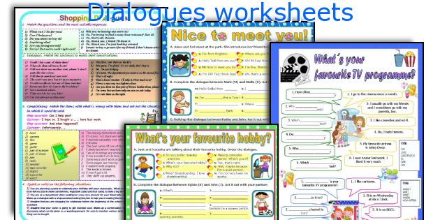 Dialogues worksheets
