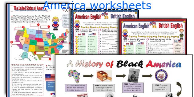 America worksheets