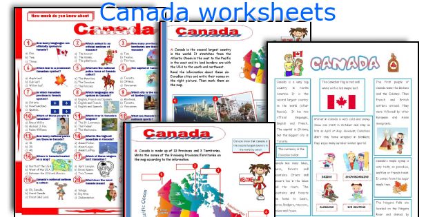 English teaching worksheets: Canada