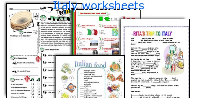 Italy worksheets
