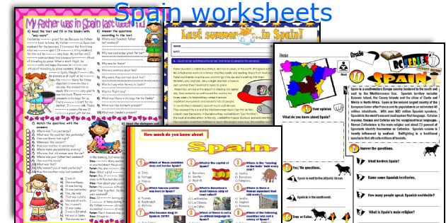 Spain worksheets