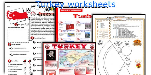 Turkey Worksheets