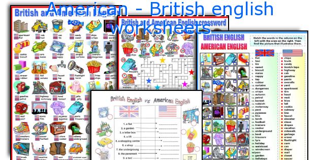 American - British english worksheets
