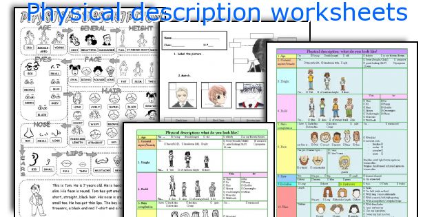 Physical description worksheets