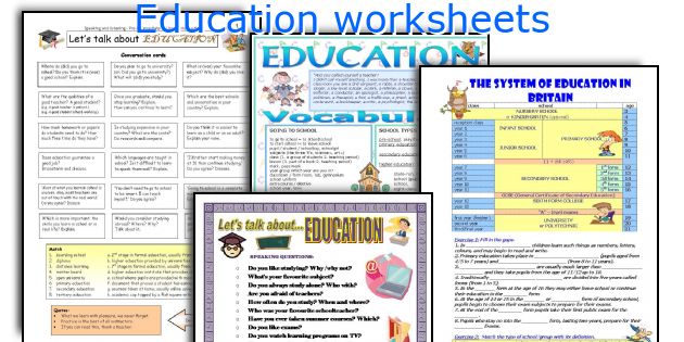 Education worksheets