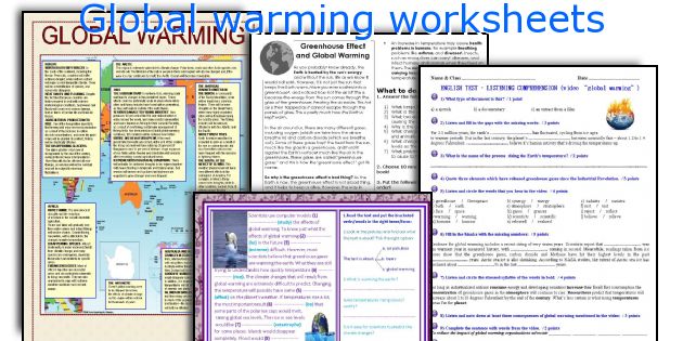 Global warming worksheets