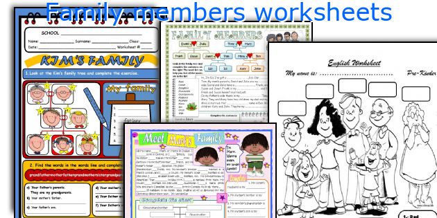 family-members-worksheets