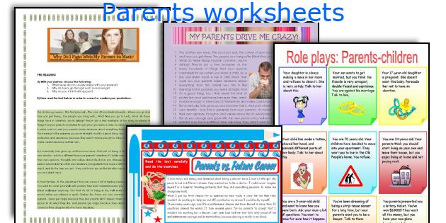 Parents worksheets