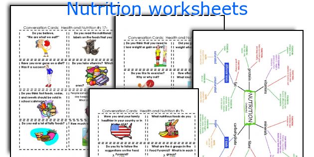 Nutrition worksheets