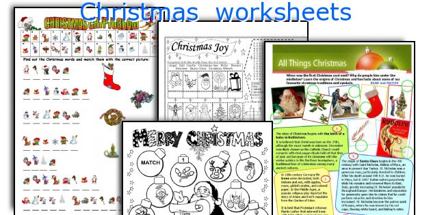 Christmas  worksheets