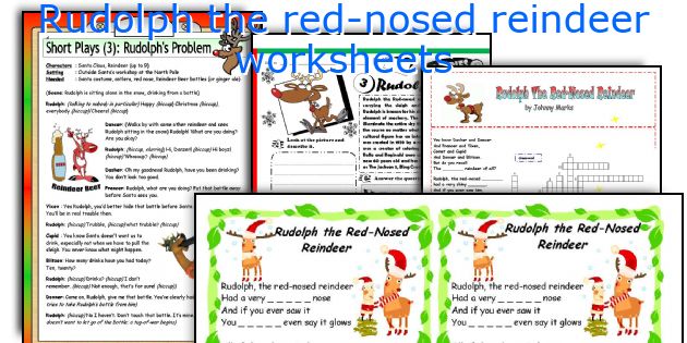 Rudolph the red-nosed reindeer worksheets