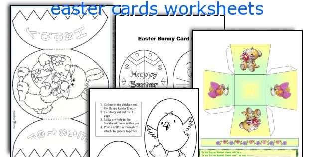 easter cards worksheets