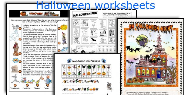 Halloween worksheets