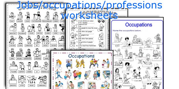 Jobs/occupations/professions worksheets
