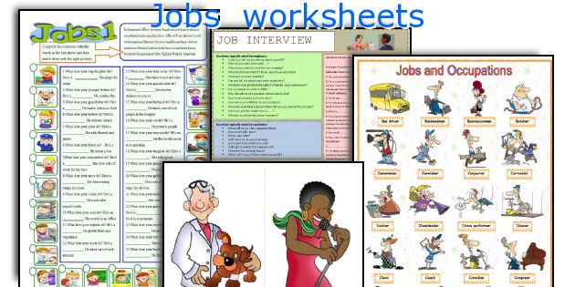 Jobs  worksheets