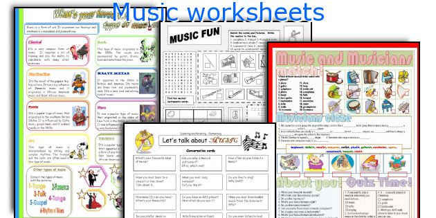 Music worksheets