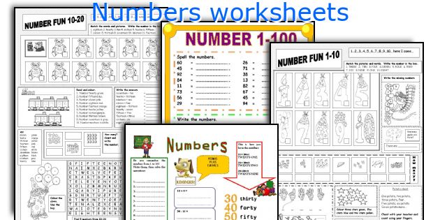 Numbers worksheets