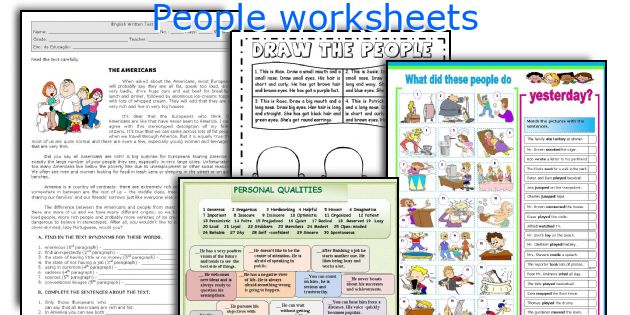 People worksheets