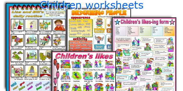Children worksheets