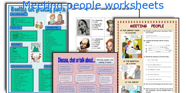 Meeting people worksheets
