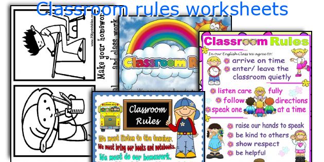 Classroom Rules Worksheets