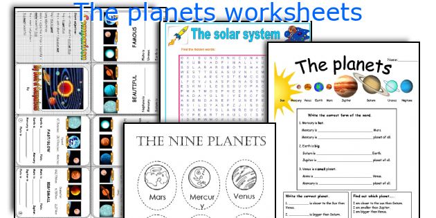 The planets worksheets