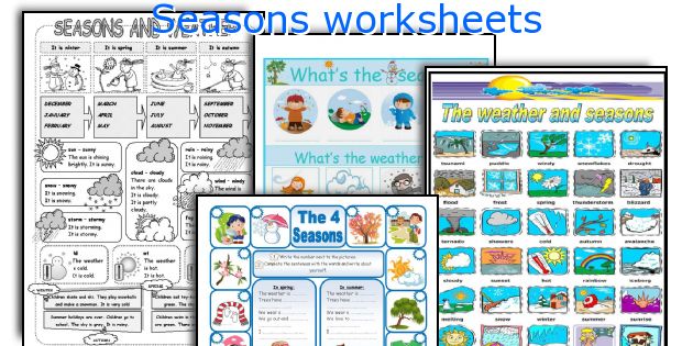 Seasons worksheets