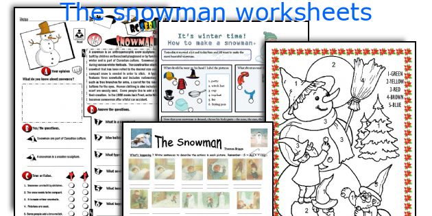 The snowman worksheets