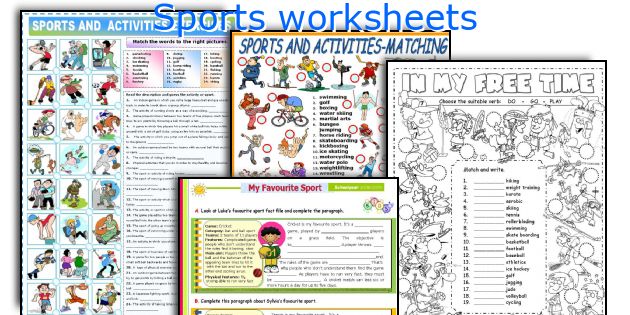 Sports worksheets
