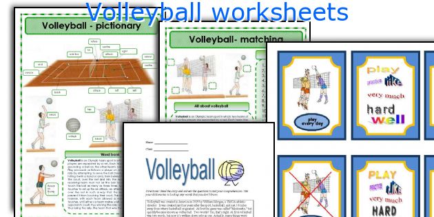 English teaching worksheets: Volleyball