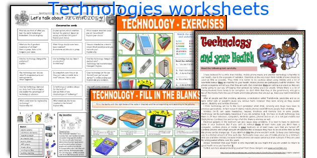 Technologies worksheets