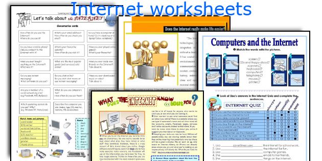 Internet worksheets