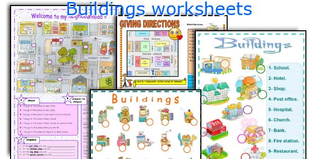 Buildings worksheets