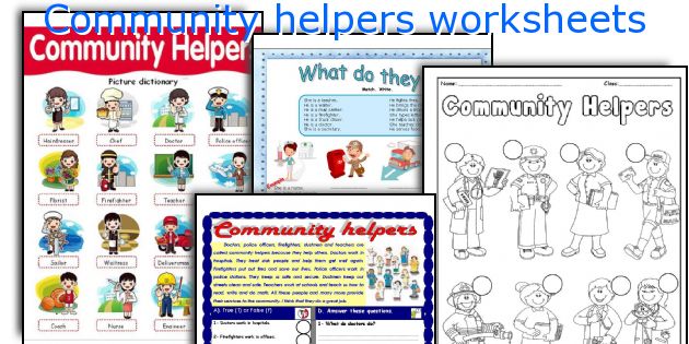 Community helpers worksheets