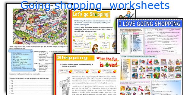 Going shopping  worksheets