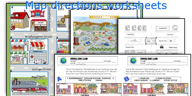 Map directions worksheets