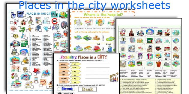 Places in the city worksheets