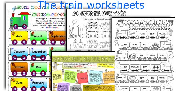 The train worksheets