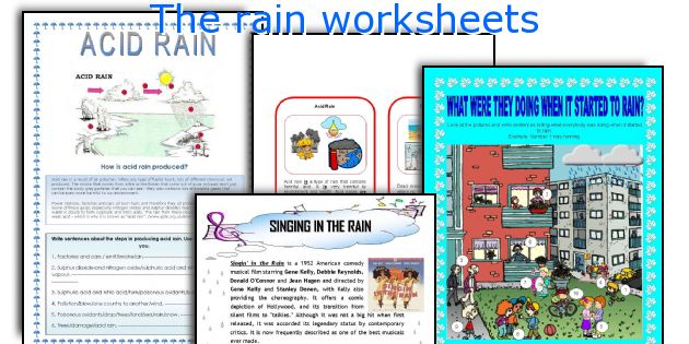 The rain worksheets