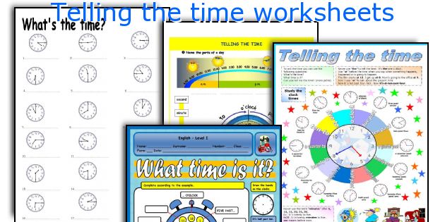 Telling the time worksheets