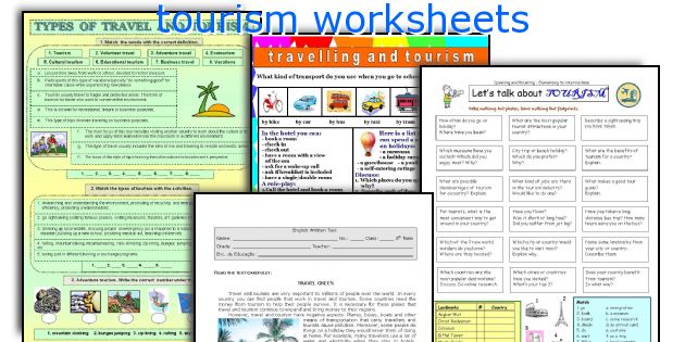 tourism worksheets