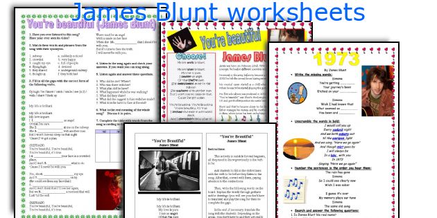 James Blunt worksheets