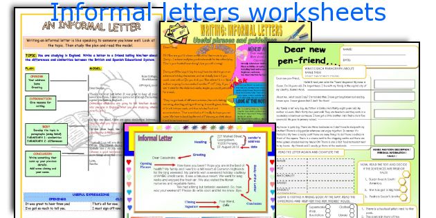 Informal letters worksheets